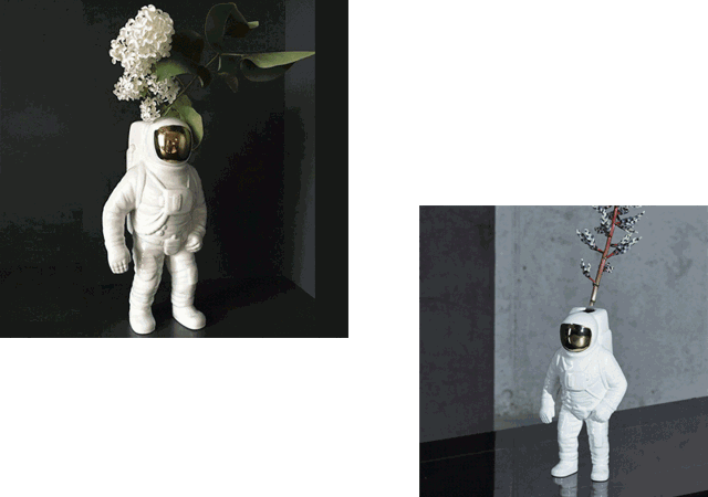 宇航员花瓶化身阿姆斯特朗,将探索太空的先锋姿态带上餐桌,像一个背