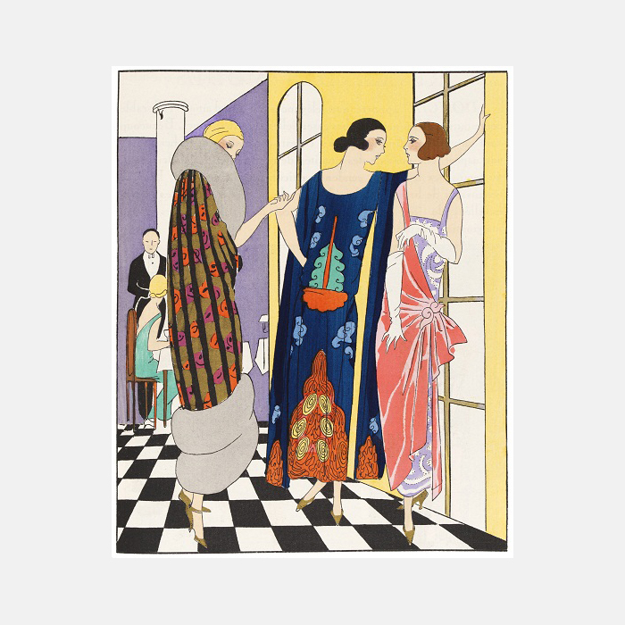 法国家居装饰画 宴会私语 | 描绘追求摩登生活的女郎
